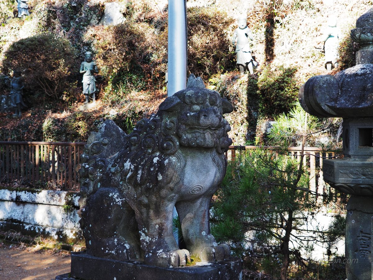 クリックで拡大表示<高尾山薬王院/吽形狛犬>