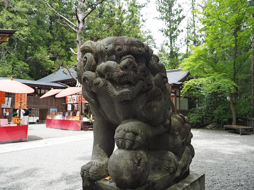 クリックで拡大表示<宝登山神社/阿形狛犬>