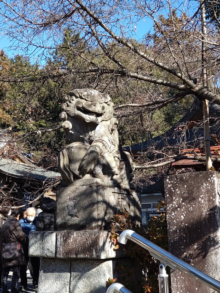 クリックで拡大表示<新町御嶽神社/阿形狛犬>