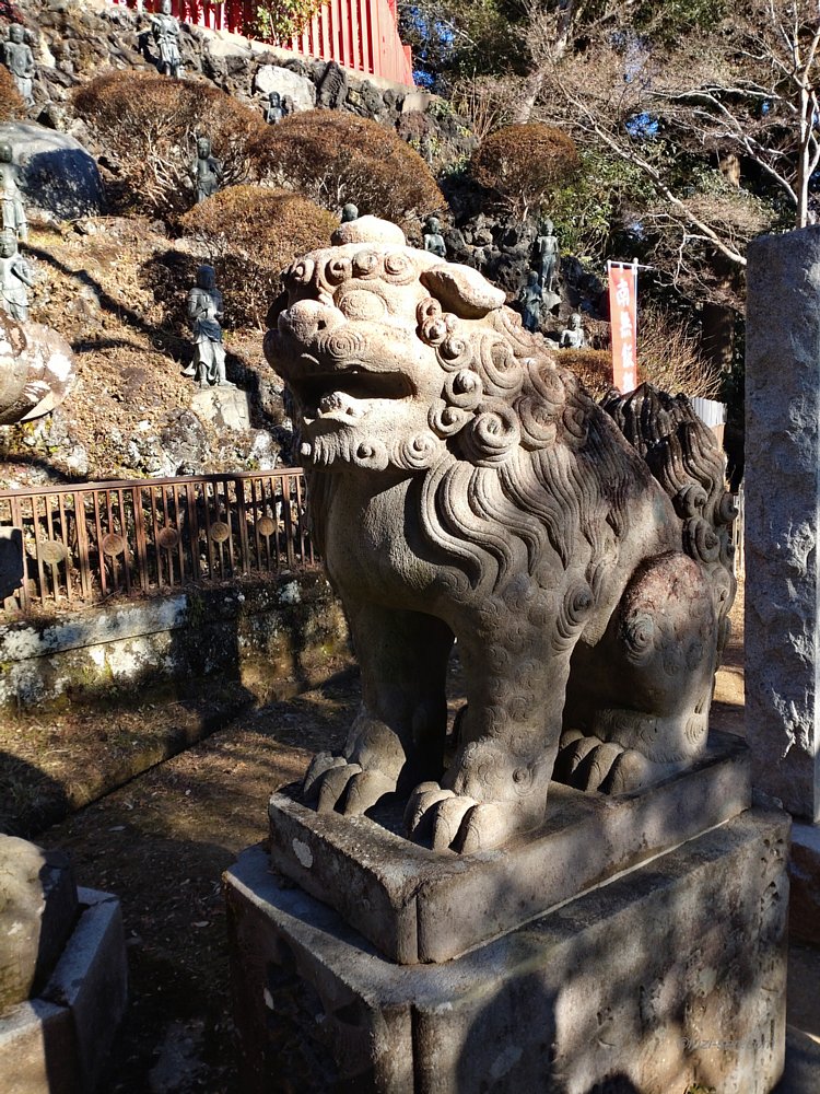 クリックで拡大表示<高尾山薬王院/阿形狛犬>