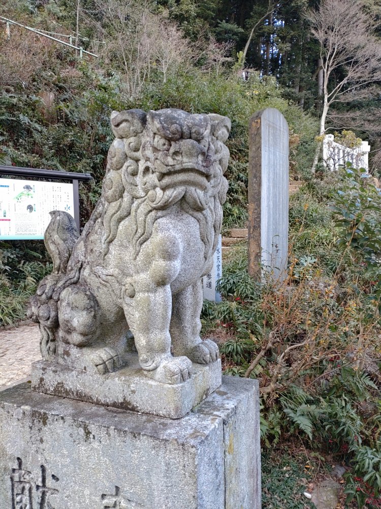 クリックで拡大表示<高麗神社/吽形狛犬>