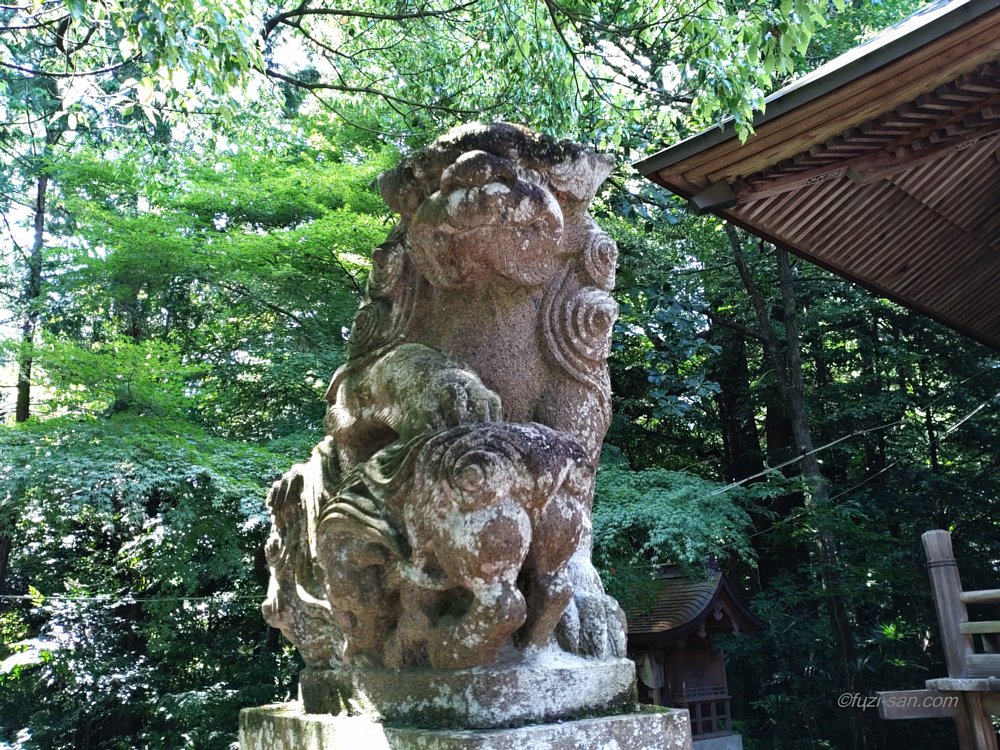 クリックで拡大表示<阿伎留神社/吽形狛犬>